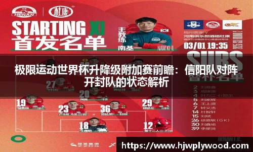 极限运动世界杯升降级附加赛前瞻：信阳队对阵开封队的状态解析